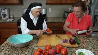 Italian Grandma Makes Tomato Salad with Bread  PANZANELLA [upl. by Kuster24]