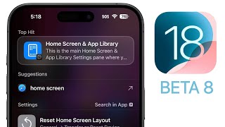 iOS 18 Beta 8 Released  Whats New [upl. by Emiline481]