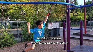 6 Year Old Josh Monkey Bar Playground Obstacle Course [upl. by Slavic526]