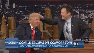 Trump Lets Jimmy Fallon Mess Up His Hair [upl. by Fonville598]