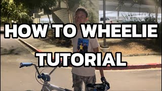 HOW TO WHEELIE A BIKE BEST TUTORIAL [upl. by Atronna]