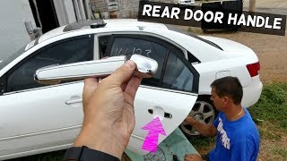 HOW TO REMOVE OR REPLACE REAR EXTERIOR DOOR HANDLE ON HYUNDAI SONATA [upl. by Anaitat]