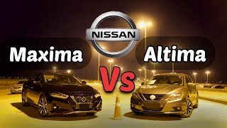 من الاقوى ؟ التيما ضد مكسيما  Nissan Altima vs Maxima [upl. by Heisel720]