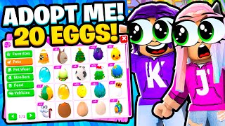 We hatched 20 different eggs on Adopt Me  Roblox [upl. by Aciemaj293]