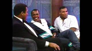 Arsenio Hall Show  Muhammad Ali joined by Mike Tyson amp Sugar Ray Leonard  Full interview 1990 [upl. by Mariana103]