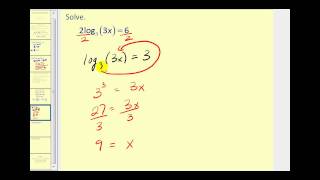 Solving Logarithmic Equations [upl. by Weyermann246]