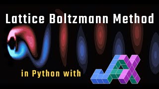 LBM Fluid Simulation in Python with JAX  van Karman Vortex Street [upl. by Anihs]