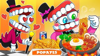 CAINES EVIL TWIN SISTER The Amazing Digital Circus  Mukbang Animation [upl. by Thorlie]