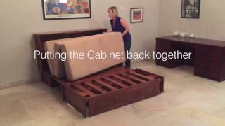 Converting Queen Murphy Cabinet Bed [upl. by Nevada]