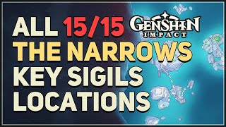 All 15 The Narrows Key Sigils Locations Genshin Impact [upl. by Encrata]