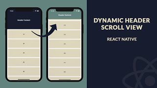 Dynamic Header Scroll View  React Native  Speed Code Tutorial reactnative [upl. by Adore]