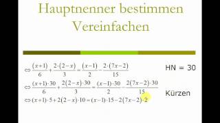 Gleichungen mit Brüchen und x auf beiden Seiten [upl. by Cheria]