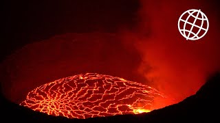 Nyiragongo Volcano Virunga NP DR Congo Amazing Places 4K [upl. by Karel756]