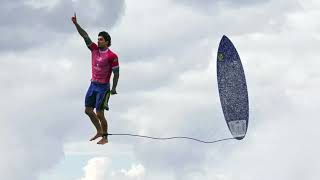 Gabriel Medinas Viral Surf Photo Stunning Levitating Moment at Paris 2024 Olympics [upl. by Odrareg844]