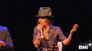 Linda Perry on writing quotGet the Party Startedquot at the 2014 HIWTS preGRAMMY event [upl. by Enyluqcaj265]