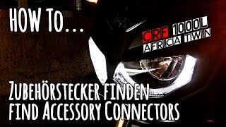 How to CRF1000L Zubehörstecker finden  find accessory connector [upl. by Ahsitnauq]