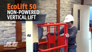 JLG EcoLift 50 amp EcoLift 70 NonPowered Vertical Lifts [upl. by Duffie]