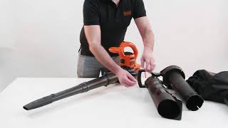 How to assemble and disassemble the BLACKDECKER® 3 in 1 Backpack Blower Vacuum blower tube [upl. by Salvatore]