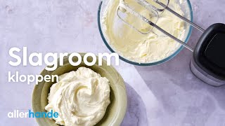 Slagroom kloppen  Recept  Allerhande [upl. by Wallie]