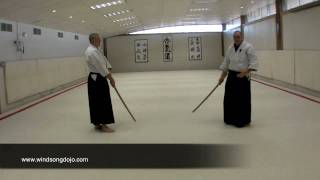 Aikido Koryu Dai San Kata  43 Ai Uchi Men [upl. by Ahtamas14]