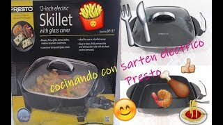 sarten electrico presto  electric skillet  huevos con tocino [upl. by Inglis]