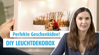 Fotogeschenk selbst gestalten  DIY Leuchtdekobox [upl. by Halika867]