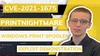 CVE20211675 PrintNightmare  Windows Print Spooler Exploit Demonstration [upl. by Knick]