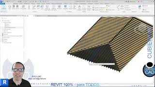 CREAR CUBIERTAS EN REVIT 2024  Sistema de Vigas en planos de la cubierta [upl. by Elehcir]