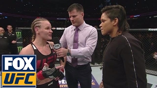 Amanda Nunes confronts Valentina Shevchenko in the Octagon  UFC FIGHT NIGHT [upl. by Laird]