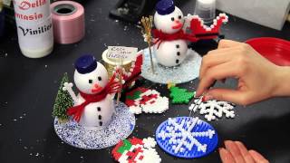 Video Tutorial Fiocco di neve Pyssla Hama beads Idea decorazione albero di natale Christmas Tree [upl. by Rabaj]