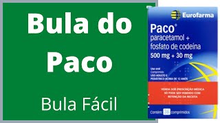 Bula do Paco Como tomar Paco Bula Simples efeitos colaterais do medicamento saiba mais [upl. by Defant]