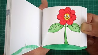 Flipbook Flowers Grow  Cara Membuat Flipbook  How to make a flipbook [upl. by Anade866]