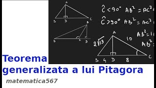 Teorema generalizata a lui Pitagora [upl. by Resarf119]