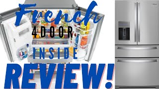 Whirlpool 4 Door French Door Refrigerator Inside Review [upl. by Metzgar664]