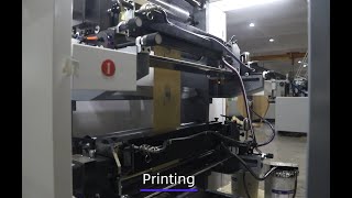 V Bottom Paper Bag Machine with 2Color Printer Full Production Process [upl. by Tchao106]