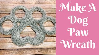 Wonderful Wreaths How To Make A Dog Paw Wreath With Dollar Tree Frames [upl. by Intirb383]