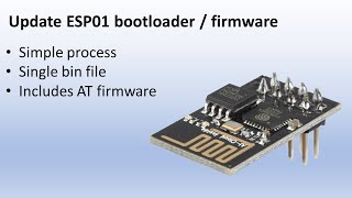 Update ESP01 bootloader and firmware [upl. by Sudoeht173]