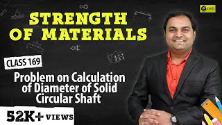 Problem on Calculation of Diameter of Solid Circular Shaft  Torsion  Strength of Materials [upl. by Yeargain]