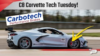 C8 Corvette Carbotech Brake Pads Tech Tuesday with Paragon Performance [upl. by Kcorb]