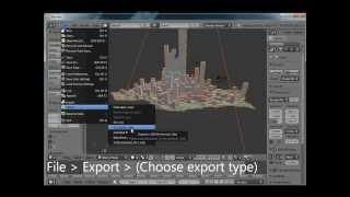 ESRI ArcScene to Fbx COLLADA and 3ds using Blender Tutorial [upl. by Bach268]