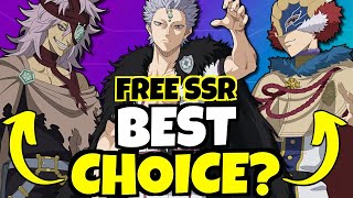 BEST FREE SSR TO CHOOSE  999 SELECTOR Black Clover Mobile [upl. by Ayifas490]