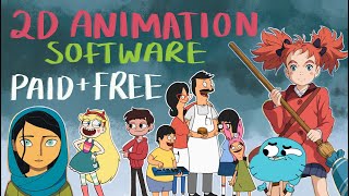 2D Animation Software PAID AND FREE [upl. by Imhskal]