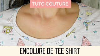 Coudre une encolure de tee shirt  TUTO COUTURE FACILE [upl. by Polito]