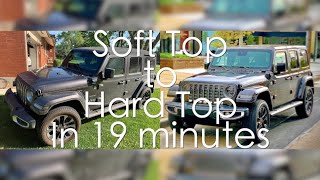 Soft top to hard top swap in 19 minutes [upl. by Einnoj]