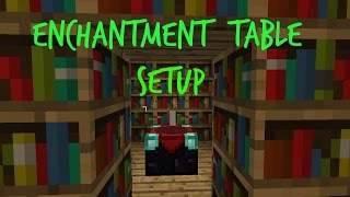 Minecraft Enchantment Table Set Up  Max Enchantment 15 Bookshelves [upl. by Aroved]