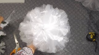 How to make wedding organza bow with flowers [upl. by Yseulte]