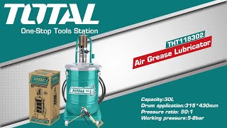 THT118302 Engrasador lubricador de grasa pneumatico de 30L Presion 501 68 bar Total Tools [upl. by Zerline]