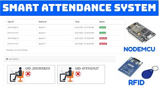 RFID based Smart Attendance System using Nodemcu amp Firebase [upl. by Airdnek]