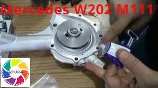 Mercedes W202 M111 замена водяного насоса помпа Merc W202 M111 replacing the water pump [upl. by Llenrad]