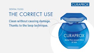 CURAPROX I DENTAL FLOSS I THE CORRECT USE I EN [upl. by Donetta340]